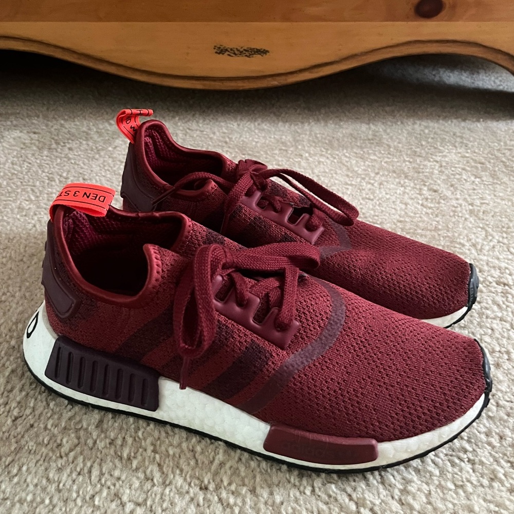 Maroon Adidas NMD R1 Sneakers